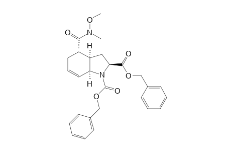 (rac)-Dibenzyl (2S,3aR,4S,7aS)-4-(methoxy(methyl)carbamoyl)-2,3,3a,4,5,7a-hexahydro-1H-indole-1,2-dicarboxylate