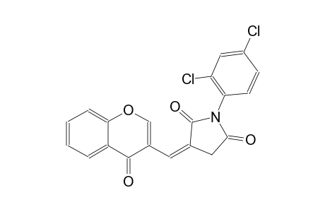 2,5-pyrrolidinedione, 1-(2,4-dichlorophenyl)-3-[(4-oxo-4H-1-benzopyran-3-yl)methylene]-, (3Z)-