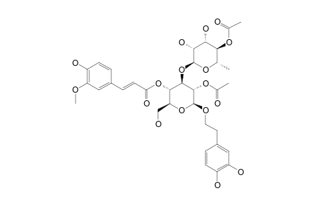 2,42-DI-O-ACETYL-3'''-O-METHYLVERBACOSIDE;BETA-(3,4-DIHYDROXYPHENYL)-ETHYL-O-ALPHA-L-4-ACETYLRHAMNOPYRANOSYL-(1->3)-BETA-D-(4-O-FERULOYL9-2-ACETYLGL