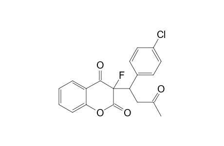 3-FLUORO-[1-(4-CHLOROPHENYL)-3-OXOBUTYL]-2H-BENZOPYRAN-2,4-DIONE;MAJOR-ISOMER