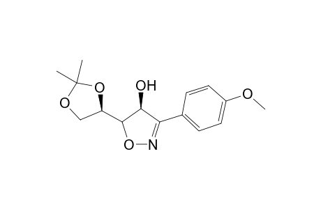 (4S,5S,1'R)-4-Hydroxy-3-(4-methoxyphenyl)-5-(2',2'-dimethyl-1',3'-dioxolan-1'-yl)-.delta.(2)isoxazoline