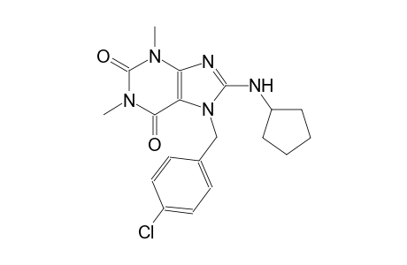 7-(4-chlorobenzyl)-8-(cyclopentylamino)-1,3-dimethyl-3,7-dihydro-1H-purine-2,6-dione