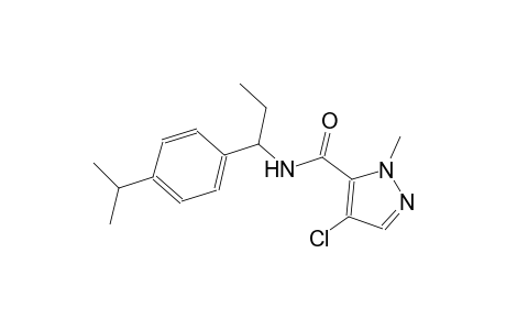 4-chloro-N-[1-(4-isopropylphenyl)propyl]-1-methyl-1H-pyrazole-5-carboxamide