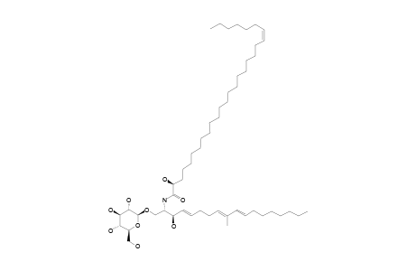 RENIEROSIDE_B_1;1-O-BETA-D-GLUCOPYANOSYL-(2-S,3-R,4-E,8-E,10-E)-2-[(2'-R,21'-Z)-2'-HYDROXYOCTACOS-21'-ENOYLAMINO]-9-METHYLOCTADECA-4,8,10-TRIENE-1