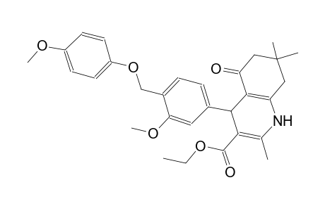 ethyl 4-{3-methoxy-4-[(4-methoxyphenoxy)methyl]phenyl}-2,7,7-trimethyl-5-oxo-1,4,5,6,7,8-hexahydro-3-quinolinecarboxylate