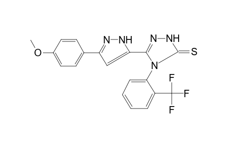 5-[3-(4-methoxyphenyl)-1H-pyrazol-5-yl]-4-[2-(trifluoromethyl)phenyl]-2,4-dihydro-3H-1,2,4-triazole-3-thione
