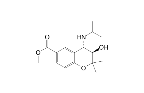 (3R,4S)-3-hydroxy-2,2-dimethyl-4-(propan-2-ylamino)-3,4-dihydro-2H-1-benzopyran-6-carboxylic acid methyl ester