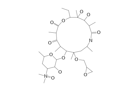 ANTI-3-O-DESCLADINOSYL-3-OXO-6-O-(2''-METHYLOXIRANYL)-8A-AZA-8A-HOMOERYTHROMYCIN_A_N-OXIDE