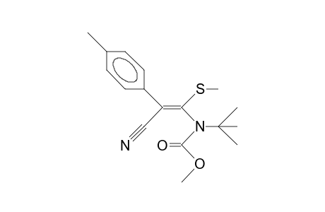 Methyl N-tert-butyl-N-([2-cyano-2E-(4-tolyl)-1-methylthio]-vinyl)-carbamate