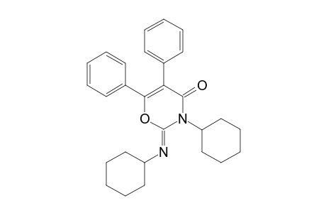 3-CYCLOHEXYL-2-CYCLOHEXYLIMINO-5,6-DIPHENYL-3,4-DIHYDRO-2-H-1,3-OXAZIN-4-ONE