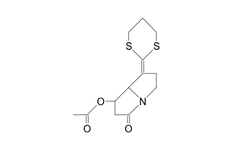1-Aza-4-(1,3-dithian-2-ylidene)-6(S)-acetoxy-bicyclo(3.3.0)octan-8-one