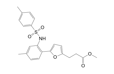 Methyl 3-[5-(4-methyl-2-{[(4-methylphenyl)sulfonyl]amino}phenyl)-2-furyl]propanoate