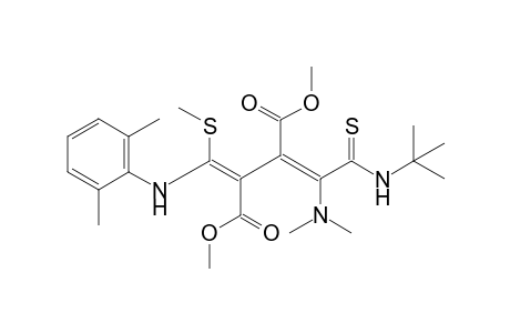 Dimethyl 4-(tert-butylthiocarbomoyl)-4-(dimethylamino)-1-[(2,6-dimethylphenyl)amino]-1-(methylthio)butadiene-2,3-dicarboxylate