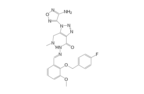 1-(4-amino-1,2,5-oxadiazol-3-yl)-5-[(dimethylamino)methyl]-N'-((E)-{2-[(4-fluorobenzyl)oxy]-3-methoxyphenyl}methylidene)-1H-1,2,3-triazole-4-carbohydrazide