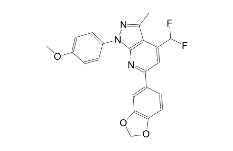 1H-pyrazolo[3,4-b]pyridine, 6-(1,3-benzodioxol-5-yl)-4-(difluoromethyl)-1-(4-methoxyphenyl)-3-methyl-
