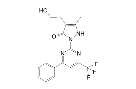 4-Phenyl-2-[4-(2-hydroxyethyl)-5-methyl-3-oxo-2,3-dihydro-1H-pyrazol-2-yl]-6-trifluoromethyl]pyrimidine