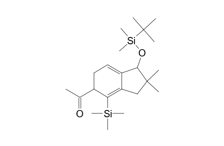 5,6-Dihydro-5-acetyl-1-[(tert-butyldimethylsilyl)oxy]-2,2-dimethyl-4-(trimethylsilyl)indan