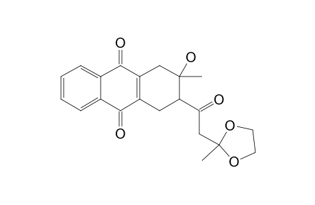 2-HYDROXY-2-METHYL-3-[(2-METHYL-1,3-DIOXOLAN-2-YL)-ACETYL]-1,2,3,4-TETRAHYDROANTHRAQUINONE