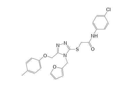 N-(4-chlorophenyl)-2-({4-(2-furylmethyl)-5-[(4-methylphenoxy)methyl]-4H-1,2,4-triazol-3-yl}sulfanyl)acetamide