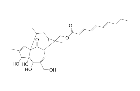 [1a,2,5,5a,6,9,10,10a)-Octahydro-5,5a,6-trihydroxy-4-(hydroxymethyl)-1,7,9-trimethyl-11-oxo-1H-2,8a-methanocyclopenta[a]cyclopropa[e]cyclodecen-1-yl]-methyl Deca-2,4,6-trienoate
