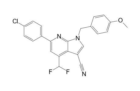 1-(4-Methoxybenzyl)-4-(difluoromethyl)-6-(4-chlorophenyl)-1H-pyrrolo[2,3-b]pyridine-3-carbonitrile