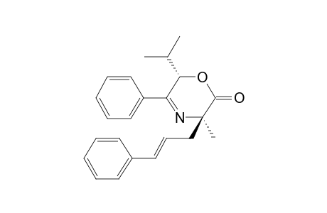 (3R,6S)-6-Isopropyl-3-methyl-3-[(E)-3-phenylprop-2-enyl)-5-phenyl-3,6-dihydro-2H-[1,4]oxazin-2-one