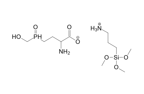 Butanoic acid, 2-amino-4-(hydroxymethylphosphinyl)-, ion(1-) 3-[(trimethoxy)silyl]-1-propanammonium, salt