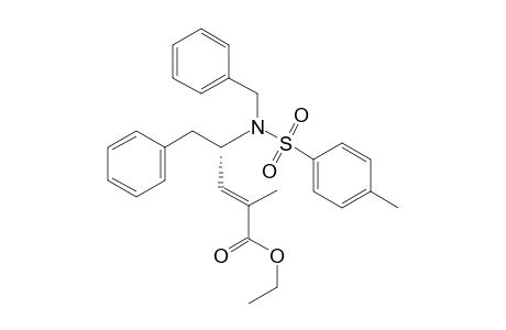 2-Pentenoic acid, 2-methyl-4-[[(4-methylphenyl)sulfonyl](phenylmethyl)amino]-5-phenyl-, ethyl ester, [S-(E)]-