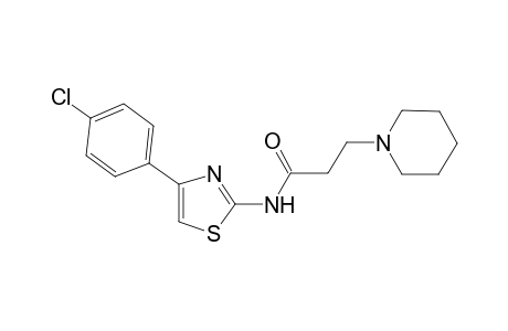 N-[4-(4-Chlorophenyl)-1,3-thiazol-2-yl]-3-(1-piperidinyl)propanamide