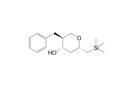 (2S*,4S*,5S*)-4-Hydroxy-5-phenylmethyl-2-[(trimethylsilyl)methyl]tetrahydropyran