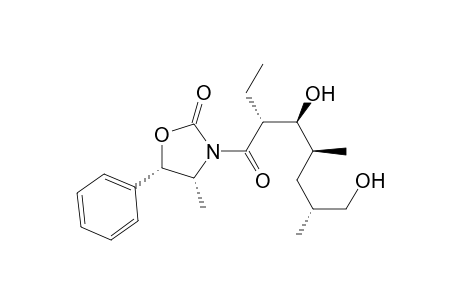 2-Oxazolidinone, 3-[2-ethyl-3,7-dihydroxy-4,6-dimethyl-1-oxoheptyl]-4-methyl-5-phenyl-, [4R-[3(2R*,3S*,4S*,6R*),4.alpha.,5.alpha.]]-