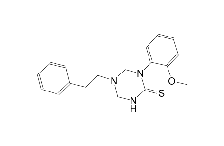 1-(2-methoxyphenyl)-5-(2-phenylethyl)tetrahydro-1,3,5-triazine-2(1H)-thione