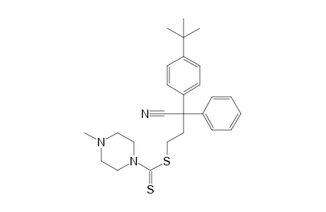 4-Methylpiperazine-1-carbodithioic acid 3-cyano-3-phenyl-3-(4-t-butylphenyl)propyl ester