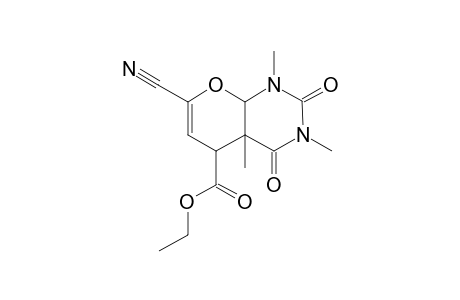 7-cyano-1,3,4a-trimethyl-2,4-dioxo-5,8a-dihydropyrano[2,3-d]pyrimidine-5-carboxylic acid ethyl ester