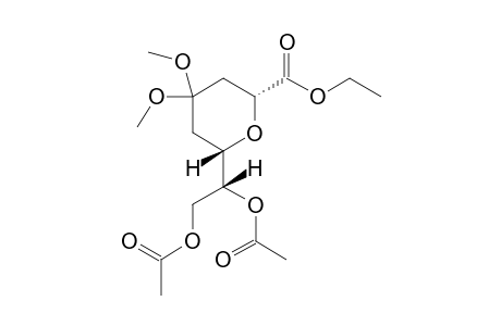(2R,6S)-6-[(1R)-1,2-diacetoxyethyl]-4,4-dimethoxy-tetrahydropyran-2-carboxylic acid ethyl ester