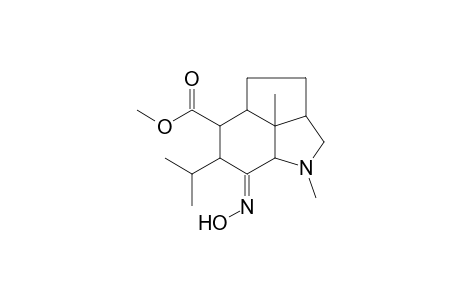 1H-Cyclopent[cd]indole-5-carboxylic acid, decahydro-7-(hydroxyimino)-1,7b-dimethyl-6-(1-methylethyl)-, methyl ester, [2aS-(2a.alpha.,4a.alpha.,5.beta.,6.alpha.,7a.alpha.,7b.alpha.)]-