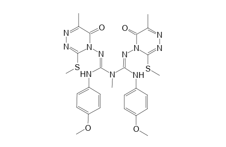 Imidodicarbonimidic diamide, N,2-bis(4-methoxyphenyl)-N'-methyl-N'',N'''-bis[6-methyl-3-(methylthio)-5-oxo-1,2,4-triazin-4(5H)-yl]-