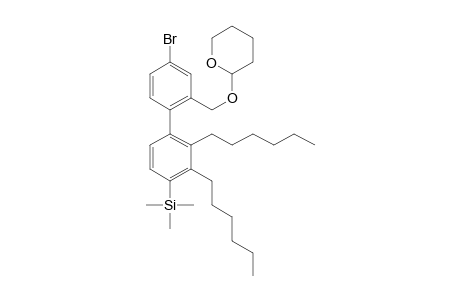 4-Bromo-2',3'-dihexyl-2-(tetrahydropyran-2-yloxymethyl)-4'-trimethylsilylbiphenyl