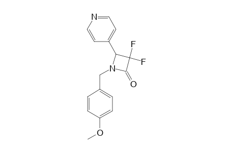 (RAC)-N-(4'-METHOXYBENZYL)-3,3-DIFLUORO-4-(PYRIDIN-4-YL)-AZETIDIN-2-ONE