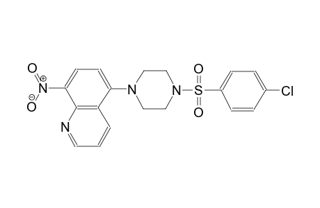 quinoline, 5-[4-[(4-chlorophenyl)sulfonyl]-1-piperazinyl]-8-nitro-