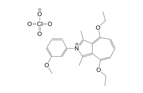 4,8-diethoxy-2-(3-methoxyphenyl)-1,3-dimethylcyclohepta[c]pyrrolium perchlorate