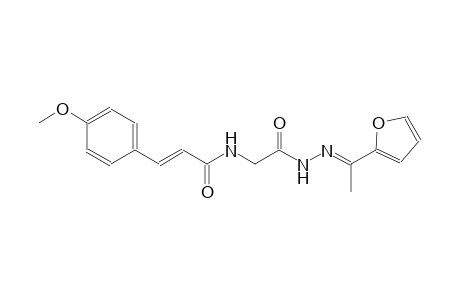 (2E)-N-(2-{(2E)-2-[1-(2-furyl)ethylidene]hydrazino}-2-oxoethyl)-3-(4-methoxyphenyl)-2-propenamide