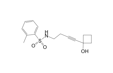 N-(4-(1-hydroxycyclobutyl)but-3-ynyl)-2-methylbenzenesulfonamide