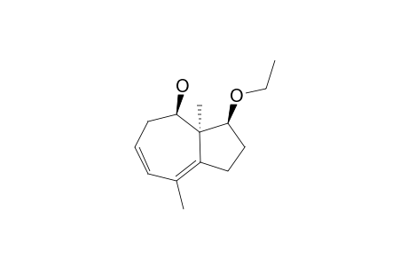 (1S*,2S*,10R*)-1,6-DIMETHYL-10-ETHOXY-BICYCLO-[5.3.0]-DECA-4,6-DIENE-2-OL