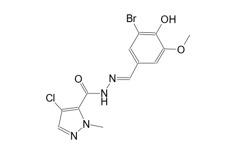 N'-[(E)-(3-bromo-4-hydroxy-5-methoxyphenyl)methylidene]-4-chloro-1-methyl-1H-pyrazole-5-carbohydrazide