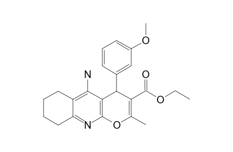 ETHYL-5-AMINO-6,7,8,9-TETRAHYDRO-4-(META-METHOXYPHENYL)-2-METHYLPYRANO-[2,3-B]-QUINOLINE-3-CARBOXYLATE