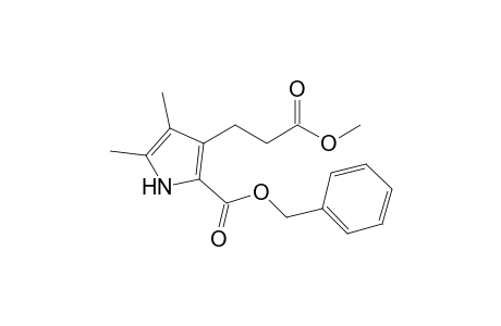 (phenylmethyl) 3-(3-methoxy-3-oxidanylidene-propyl)-4,5-dimethyl-1H-pyrrole-2-carboxylate
