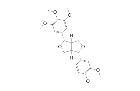 (+)-DE-O-METHYLMAGNOLIN;REL.-(2S,6S)-2-(4-HYDROXY-3-METHOXYPHENYL)-6-(3,4,5-TRIMETHOXYPHENYL)-3,7-DIOXABICYCLO-[3.3.0]-OCTANE