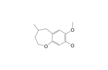 7-methoxy-4-methyl-2,3,4,5-tetrahydro-1-benzoxepin-8-ol