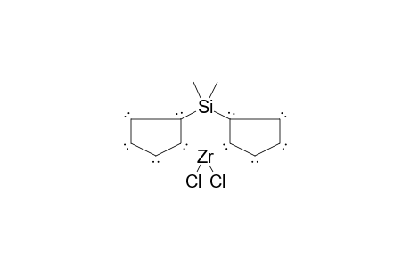 Zirconium, dichloro[(dimethylsilylene)bis(.eta.5-2,4-cyclopentadien-1-ylidene)]-